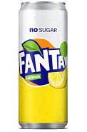 FANTA LEMON NO SUGAR 24 X 33 CL BLIK SLEEK