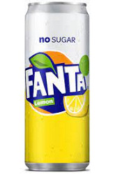 FANTA LEMON NO SUGAR 24 X 33 CL BLIK SLEEK